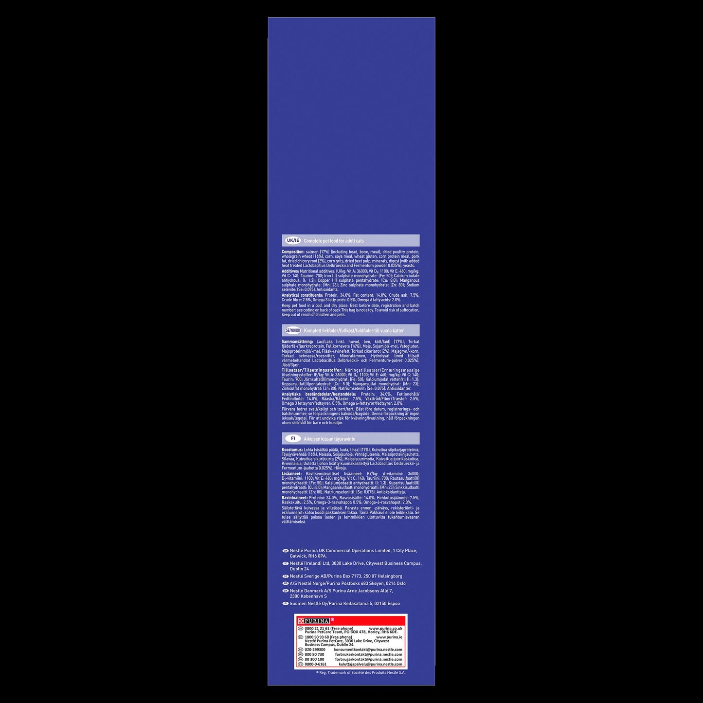 Purina ONE Adult Dry Cat Food - Salmon & Whole Grains