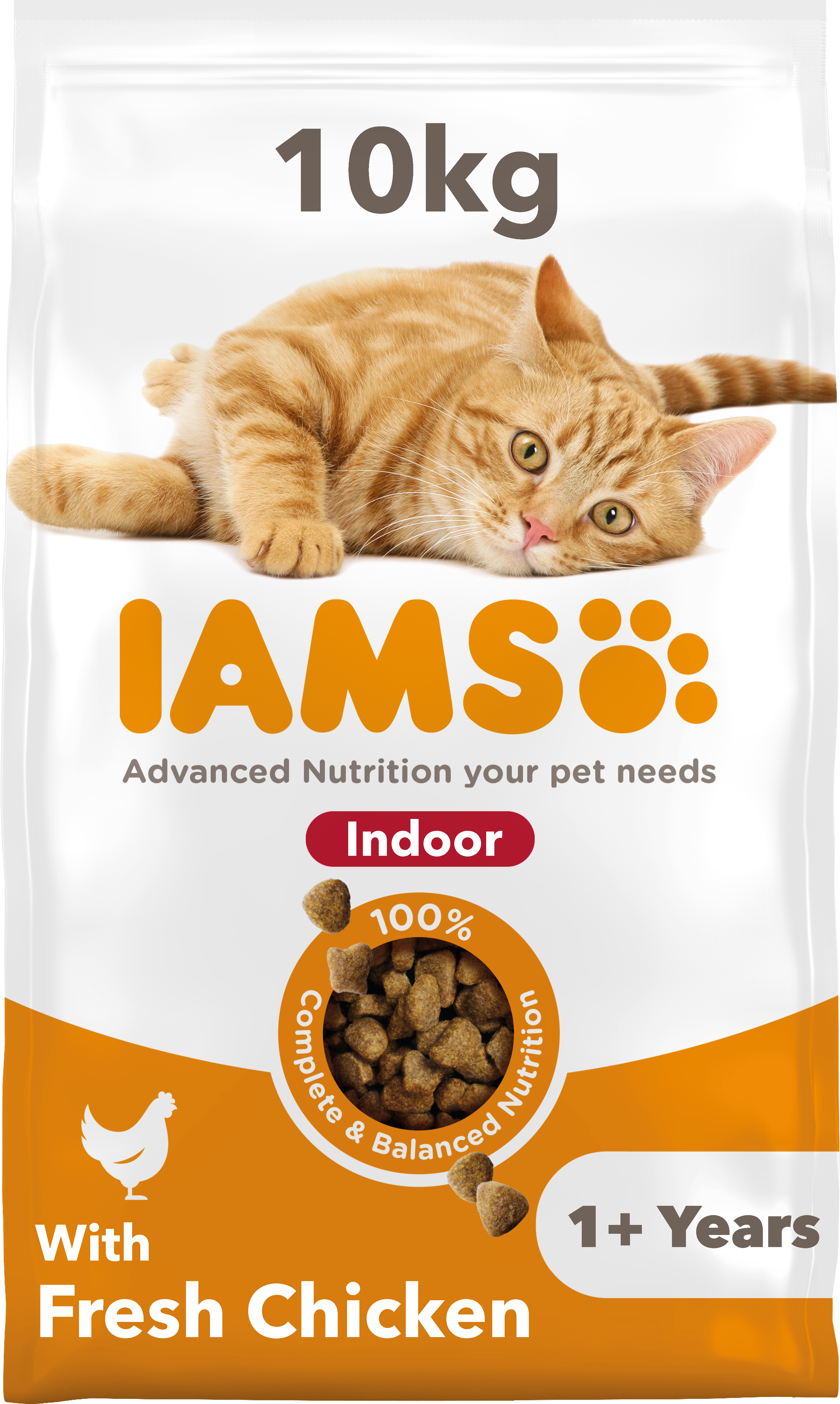 IAMS for Vitality Indoor Cat Food with Chicken 10kg – Pet Supermarket