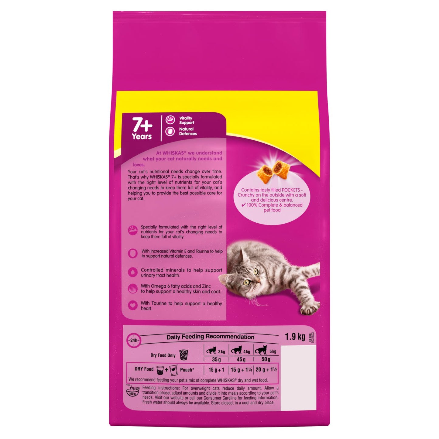 Whiskas 7+ Chicken Adult Dry Cat Food