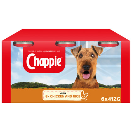 Chappie Adult Wet Dog Food Tins Chicken & Rice in Loaf