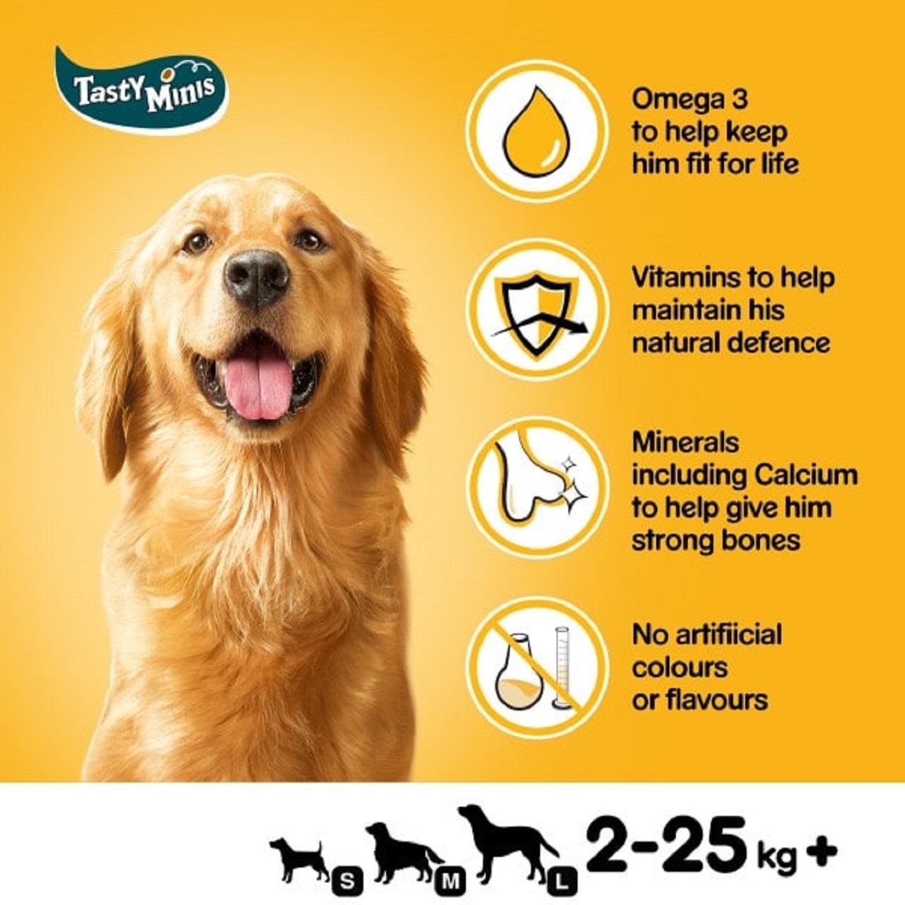 Pedigree Tasty Minis Adult Dog Treats Chicken & Duck Chewy Cubes