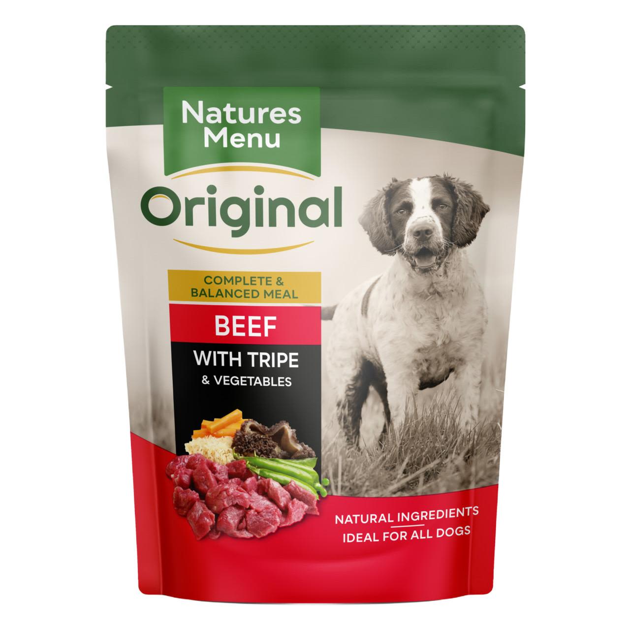 Natures Menu Adult Wet Dog Food Beef with Tripe Vegetables