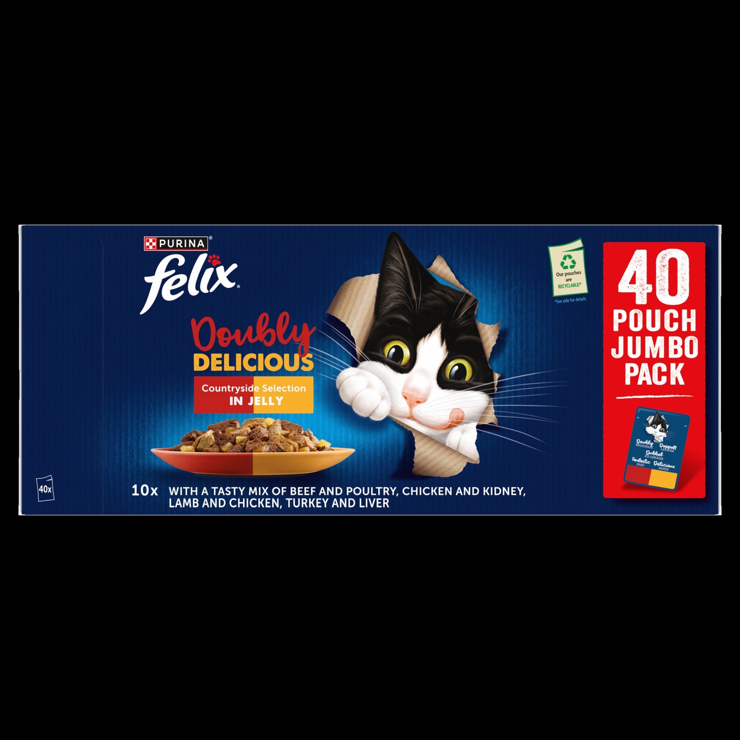 Felix Doubly Delicious Countryside Selection in Jelly Wet Cat Food