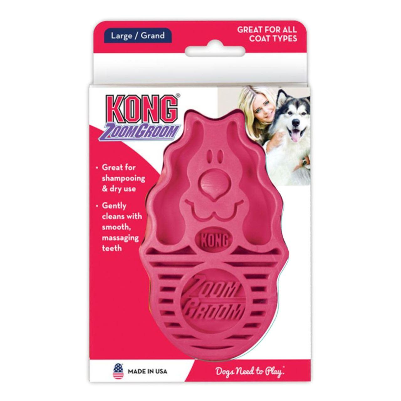 KONG Zoom Groom for Dog in Pink
