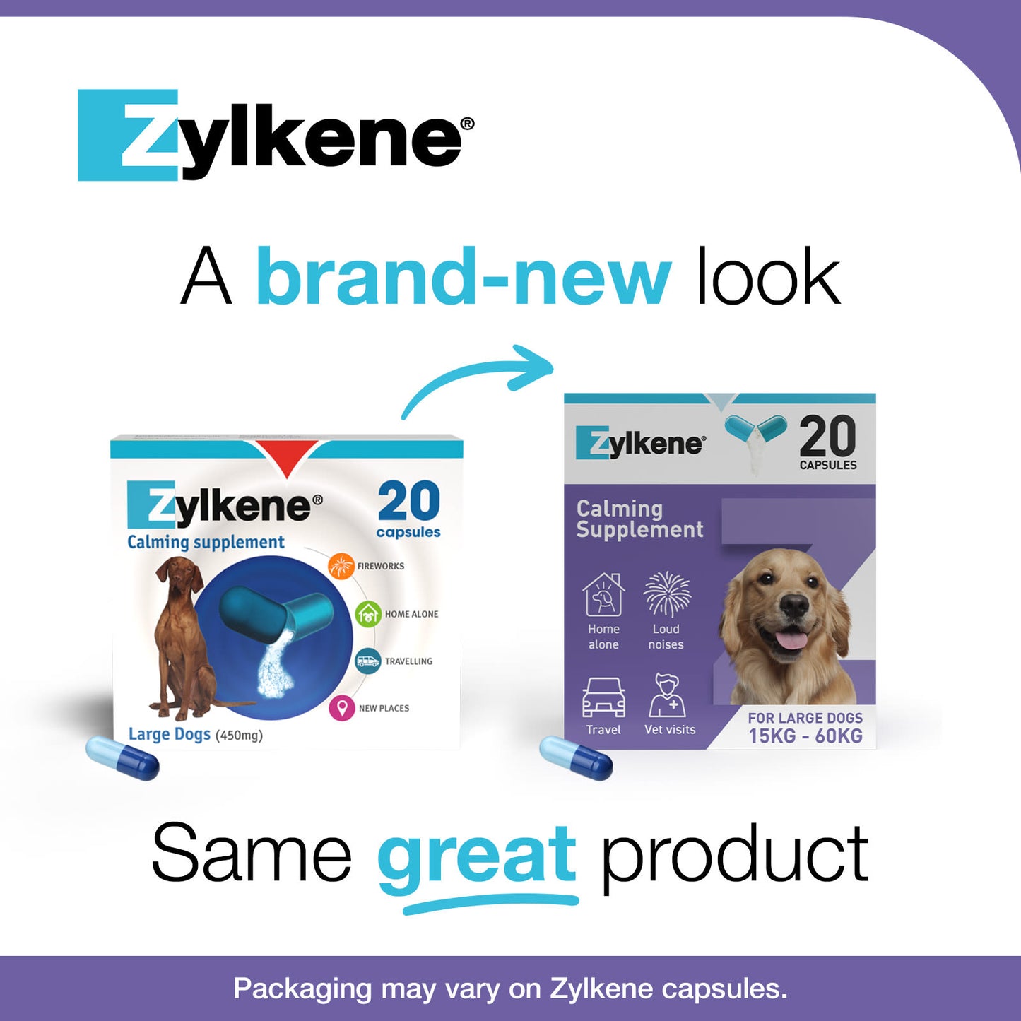 Zylkene Calming Supplement for Dogs - 30-60kg - 20 Capsules