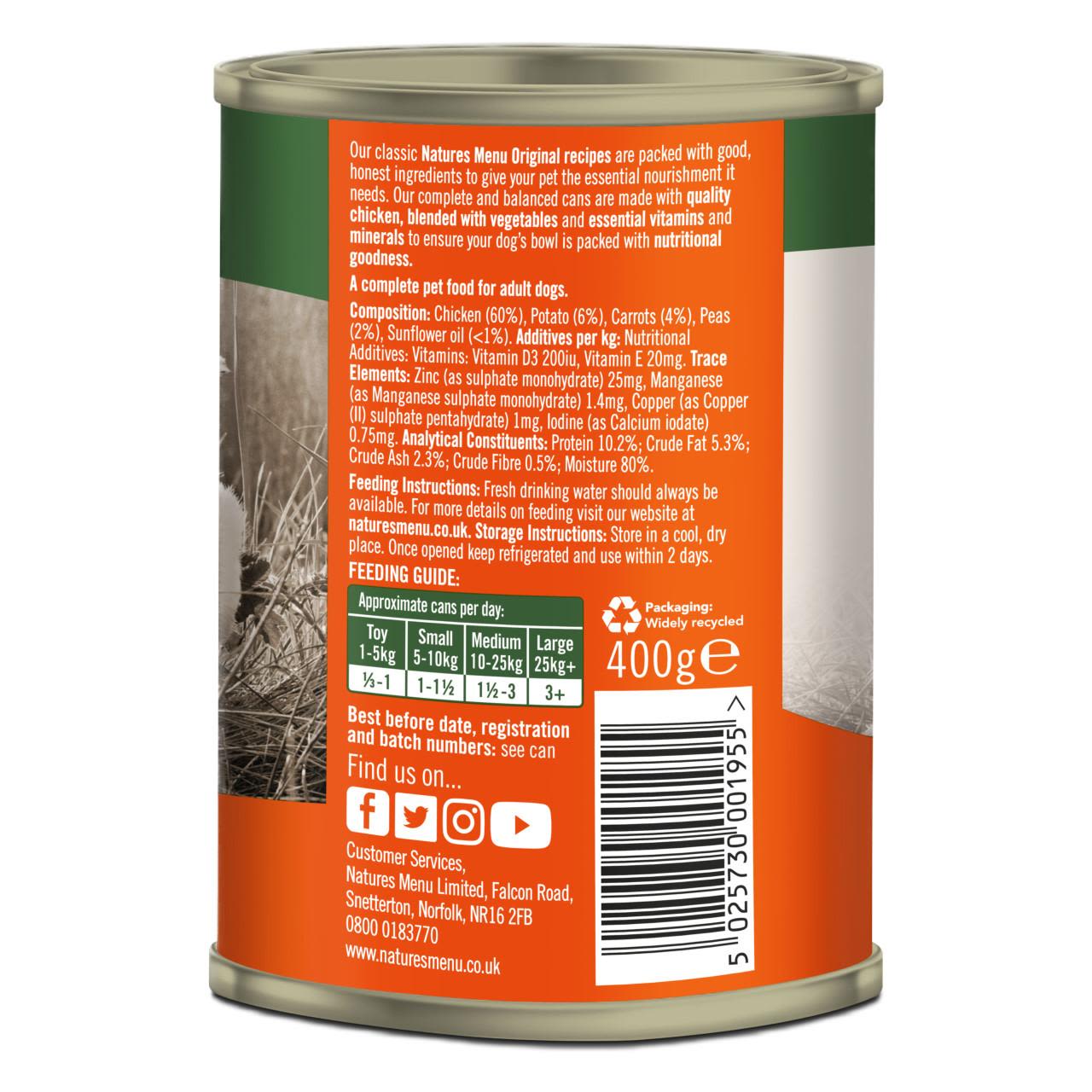 Natures Menu Original Adult Wet Dog Food - Chicken