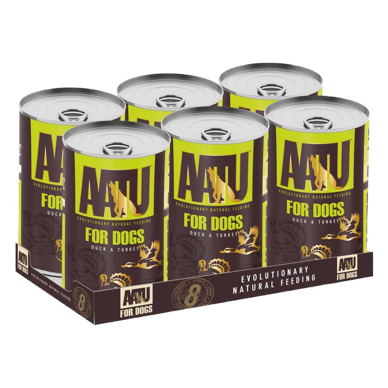 AATU Adult Duck & Turkey Wet Dog Food Tins