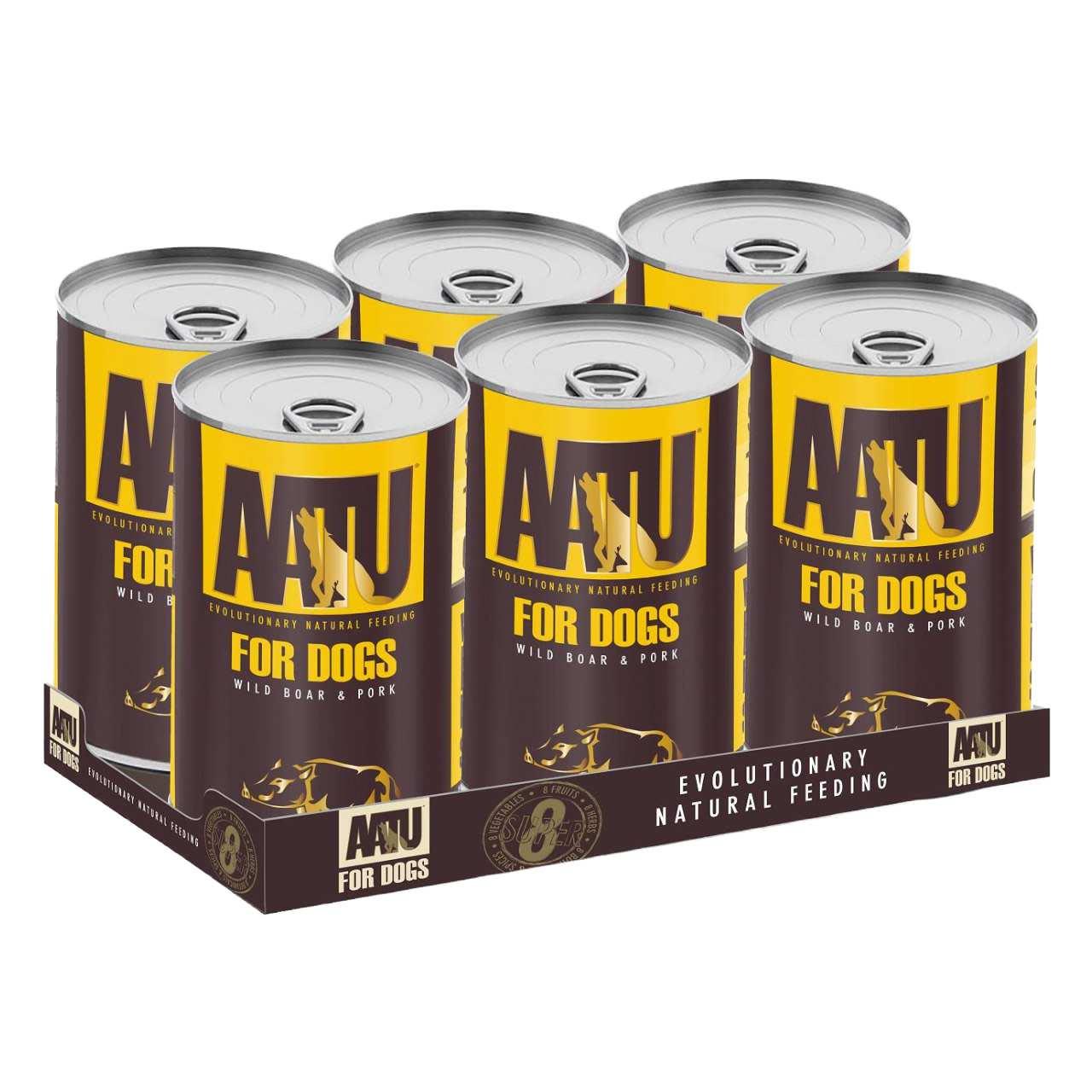 AATU Adult Wild Boar & Pork Wet Dog Food Tins