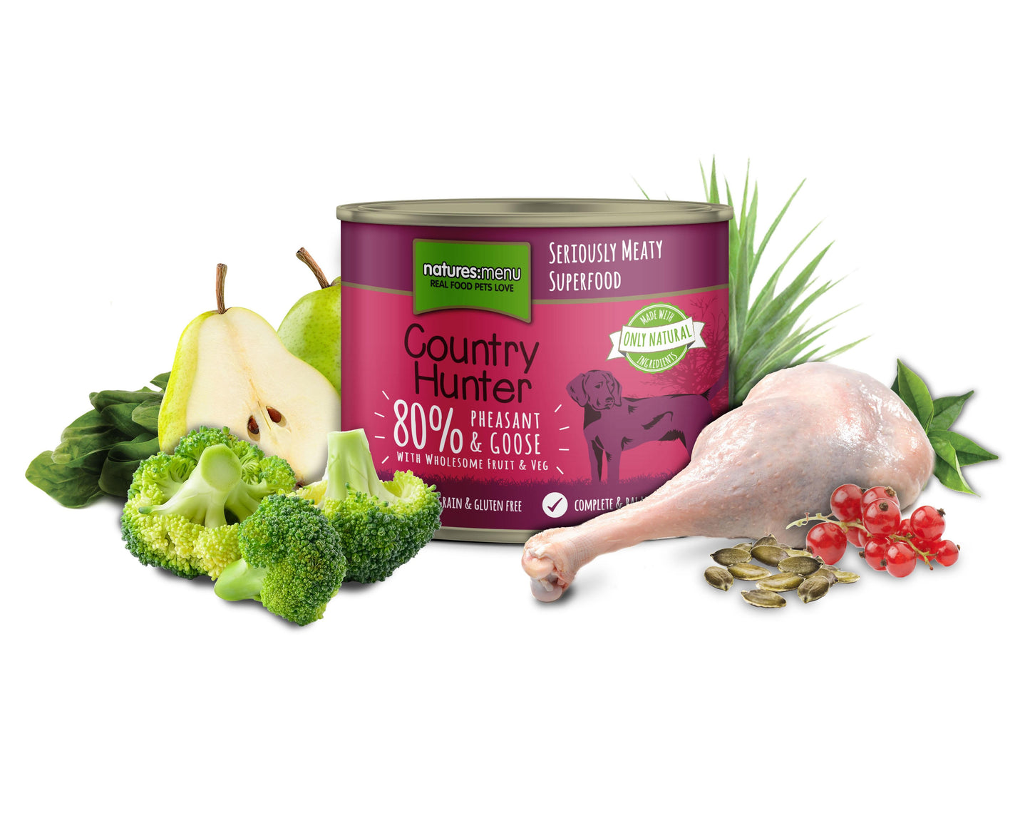 Natures Menu Country Hunter Pheasant & Goose Wet Dog Food Cans