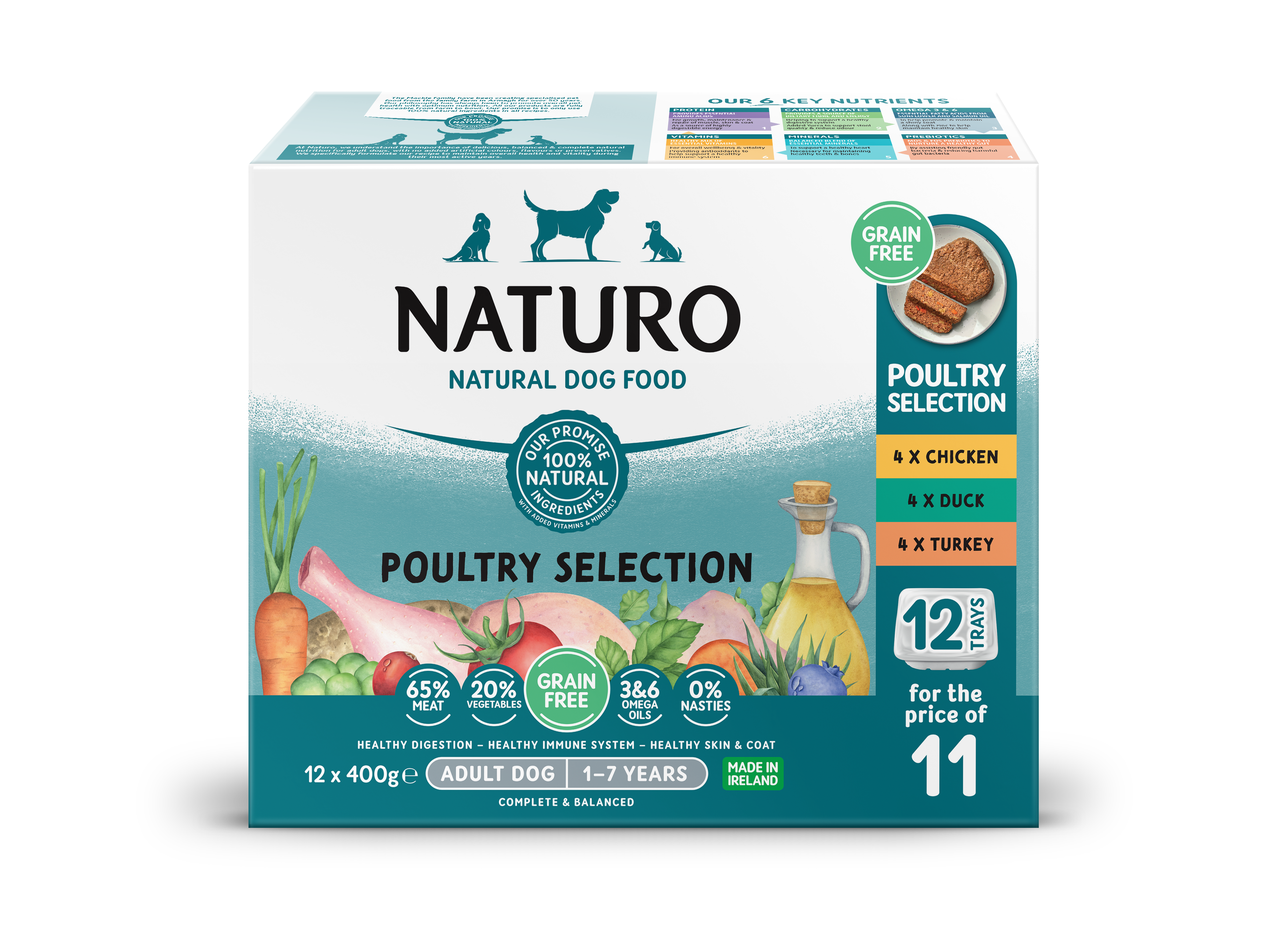 Naturo Adult Wet Dog Food Grain-free Variety Pack Trays – Pet