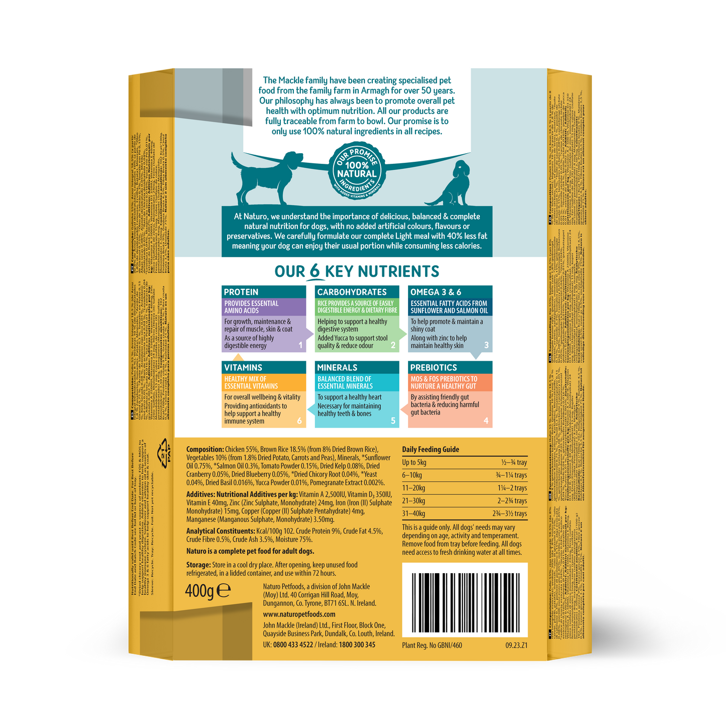 Naturo Light Chicken & Rice with Veg Dog Food