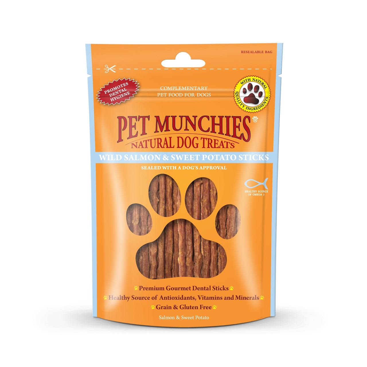 Pet Munchies Wild Salmon & Sweet Potato Stick Dog Treat
