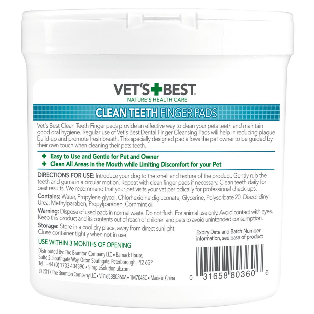 Vet's Best Clean Teeth Finger Pads for Dog