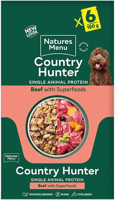 Natures Menu Country Hunter Beef Wet Dog Food Pouches