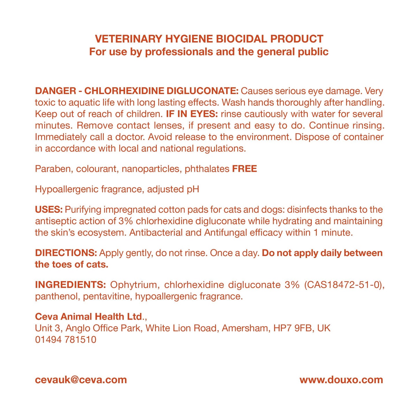 Douxo S3 Care Pads for Pets