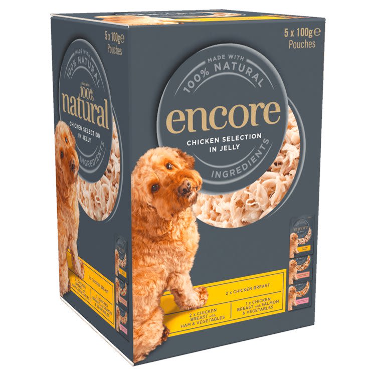 Encore Deluxe Collection Adult Wet Dog Food Pouch - Chicken Selection in Jelly
