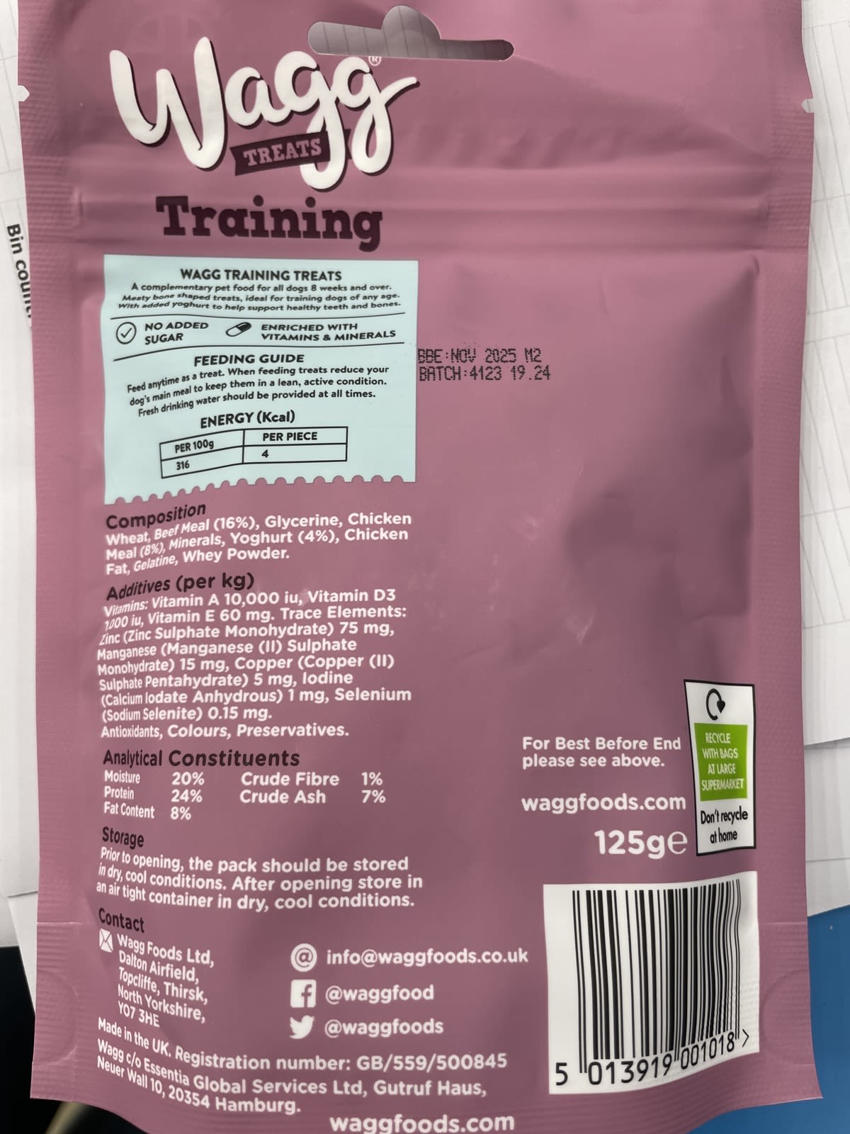 Wagg Training Dog Treats - Chicken & Beef 125g