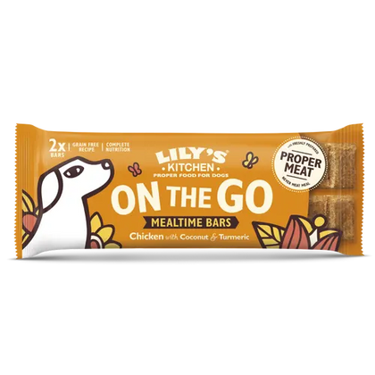 Lily's Kitchen On The Go Mealtime Bars Dog Treats - Chicken with Coconut & Turmeric