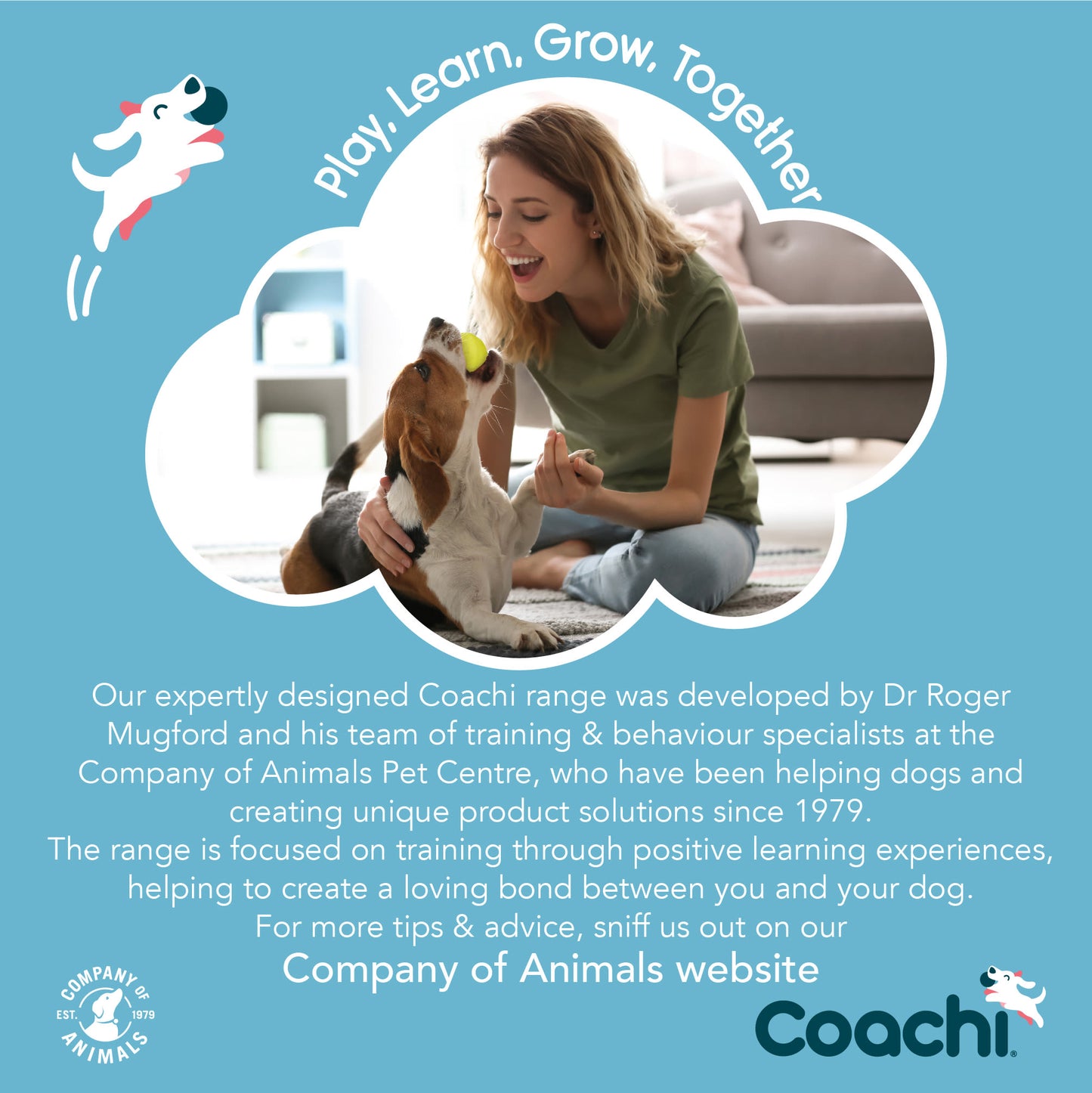 Coachi Fetch & Reward for Dogs - Navy & Lime