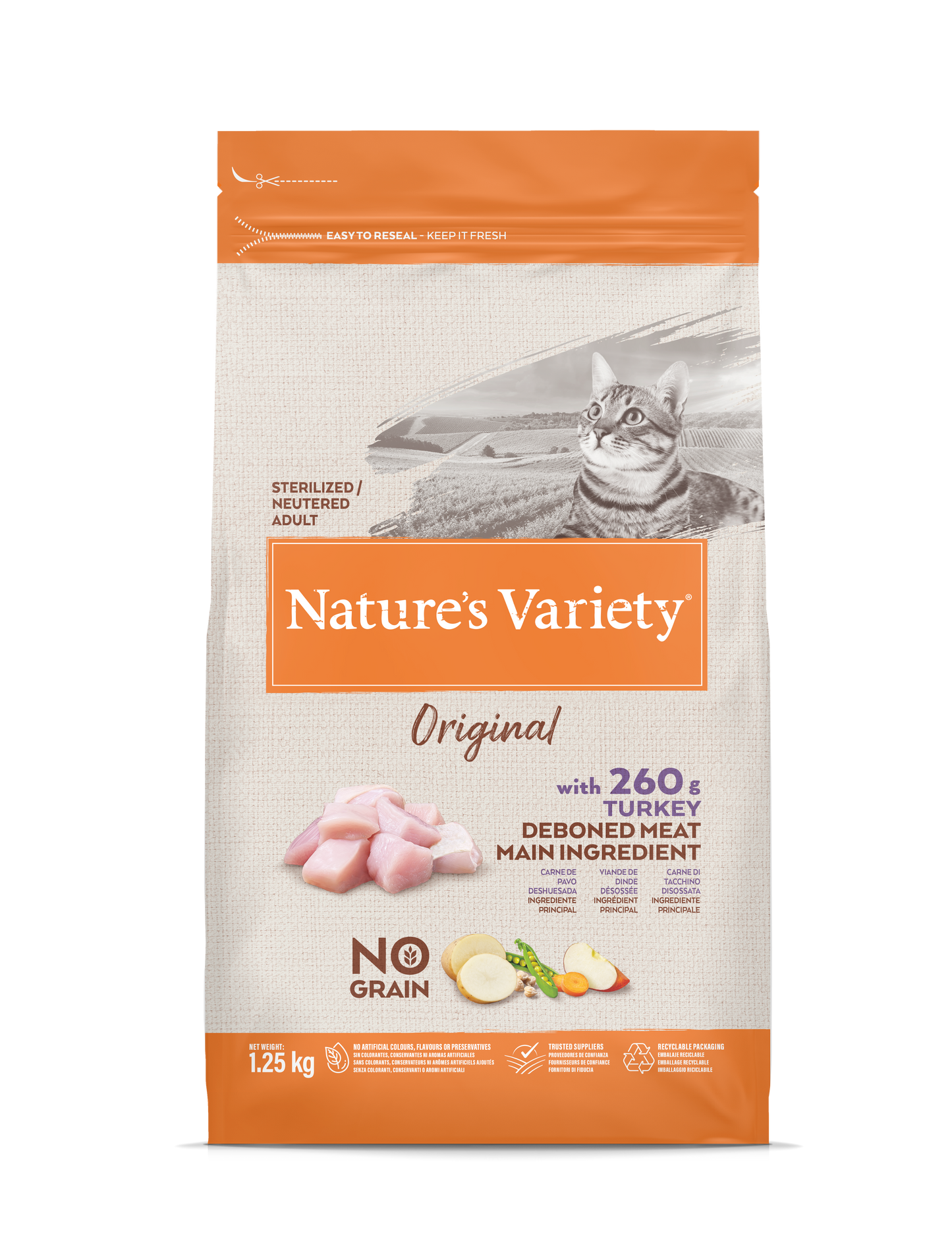 Nature's Variety Original Sterilised Grain-free Adult Dry Cat Food - Turkey