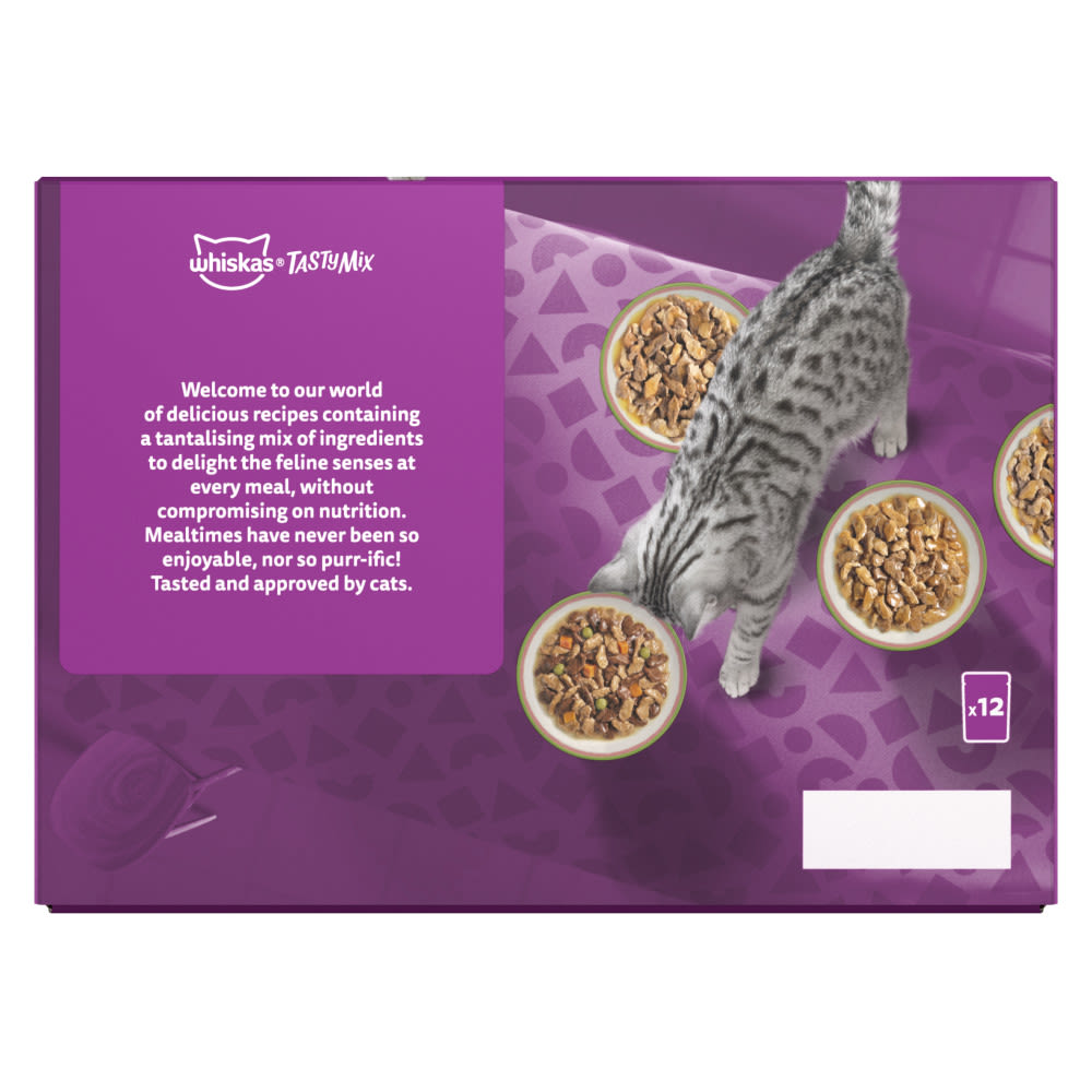 Whiskas 1+ Chef's Choice Mix Adult Wet Cat Food Pouches in Gravy
