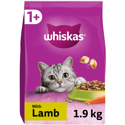 Whiskas 1+ Lamb Adult Dry Cat Food
