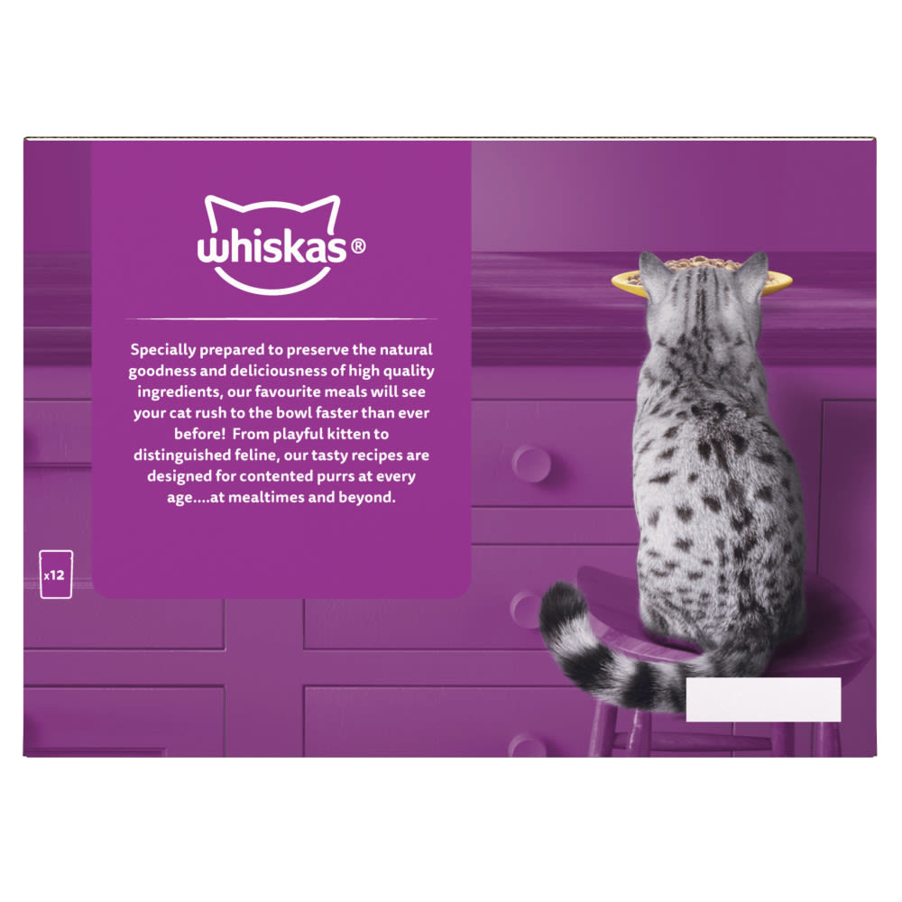 Whiskas 11+ Poultry Feasts Senior Wet Cat Food Pouches in Jelly