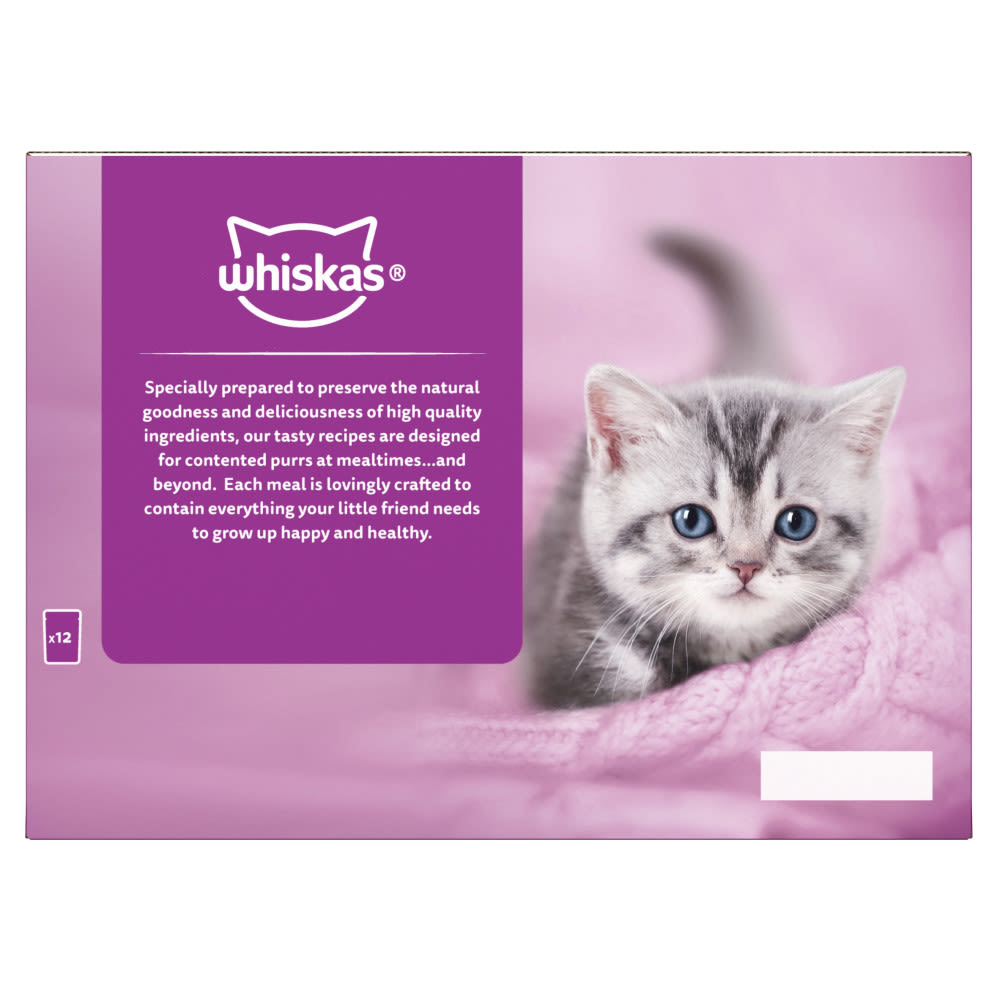 Whiskas Kitten Fish Favourites Wet Cat Food Pouches in Jelly