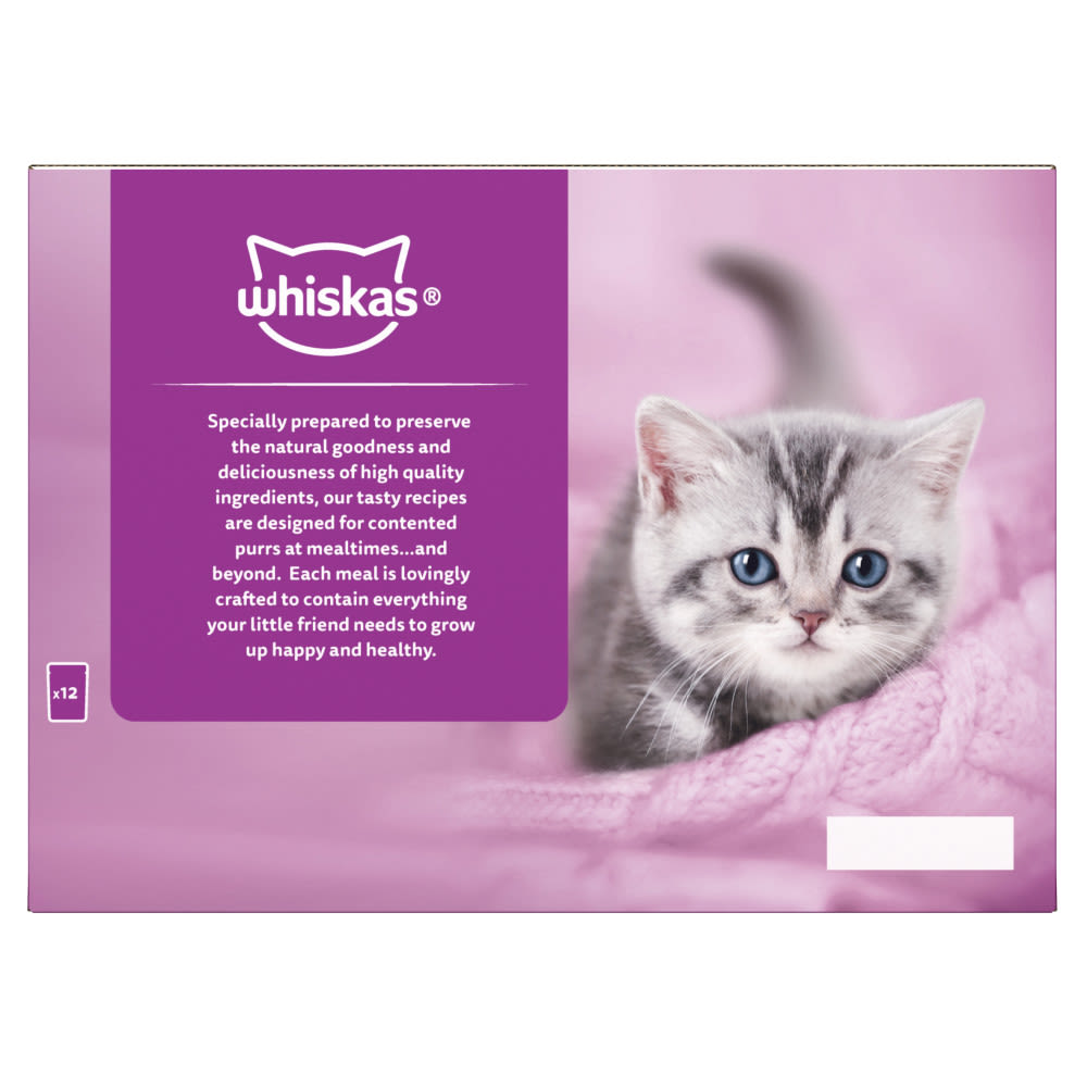 Whiskas Kitten Mixed Menu Wet Cat Food Pouches in Jelly