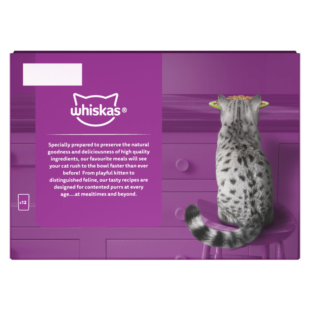 Whiskas 7+ Mixed Menu Senior Wet Cat Food Pouches in Gravy