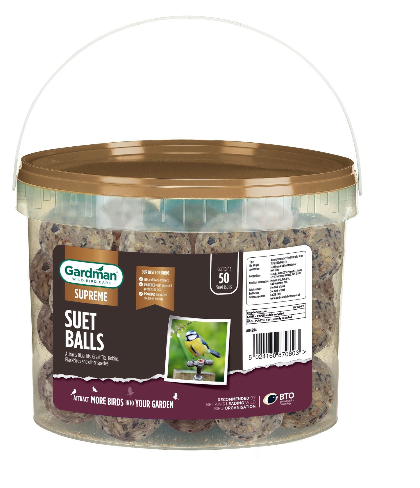 Gardman Supreme Wild Bird 50 Suet Balls