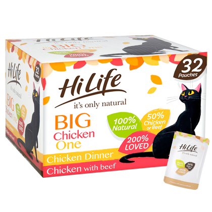 HiLife it's Only Natural Wet Cat Food - The Big Chicken One in Jelly