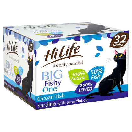 HiLife it's Only Natural Wet Cat Food - The Big Fishy One in Jelly