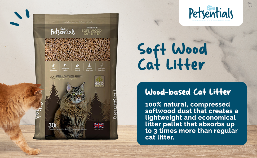Petsentials Biodegradable Wood Based Pine Scent Cat Litter