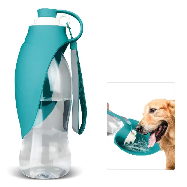 Henry Wag Water Bottle with Leaf Dog Bowl
