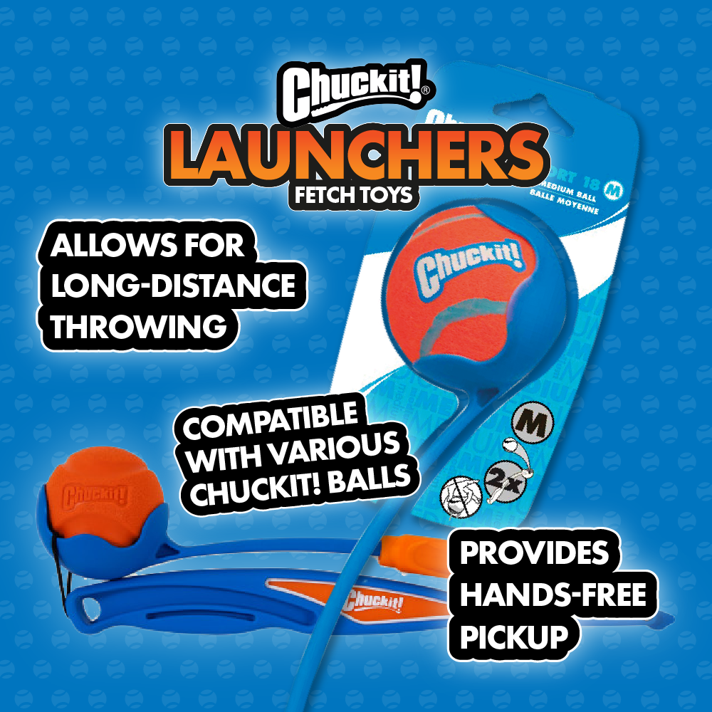 Chuckit! Fetch & Fold Launcher Blue and Orange Dog Toy