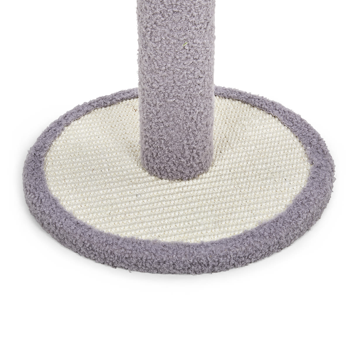 Petface Sisal and Teddy Fleece Cream & Grey Cat Scratch Post