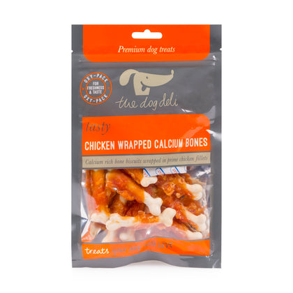 Petface Dog Deli Large Tasty Chicken Wrapped Calcium Bone Dog Treats