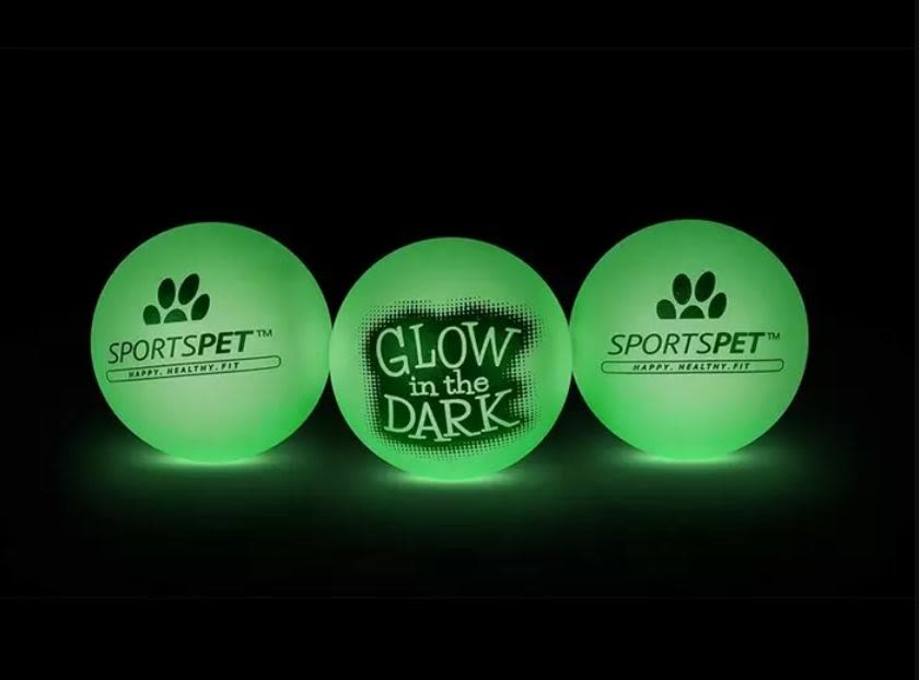 Sportspet Glow in the Dark Dog Ball Toy