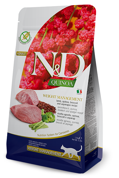 N&D Quinoa Weight Management, Lamb & Broccoli Adult Dry Cat Food