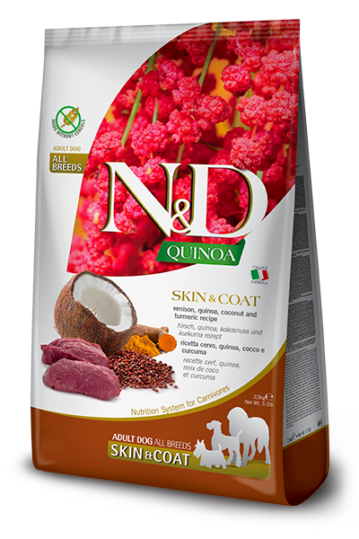 N&D Quinoa Skin & Coat, Venison & Coconut Adult Med/Maxi Dry Dog Food