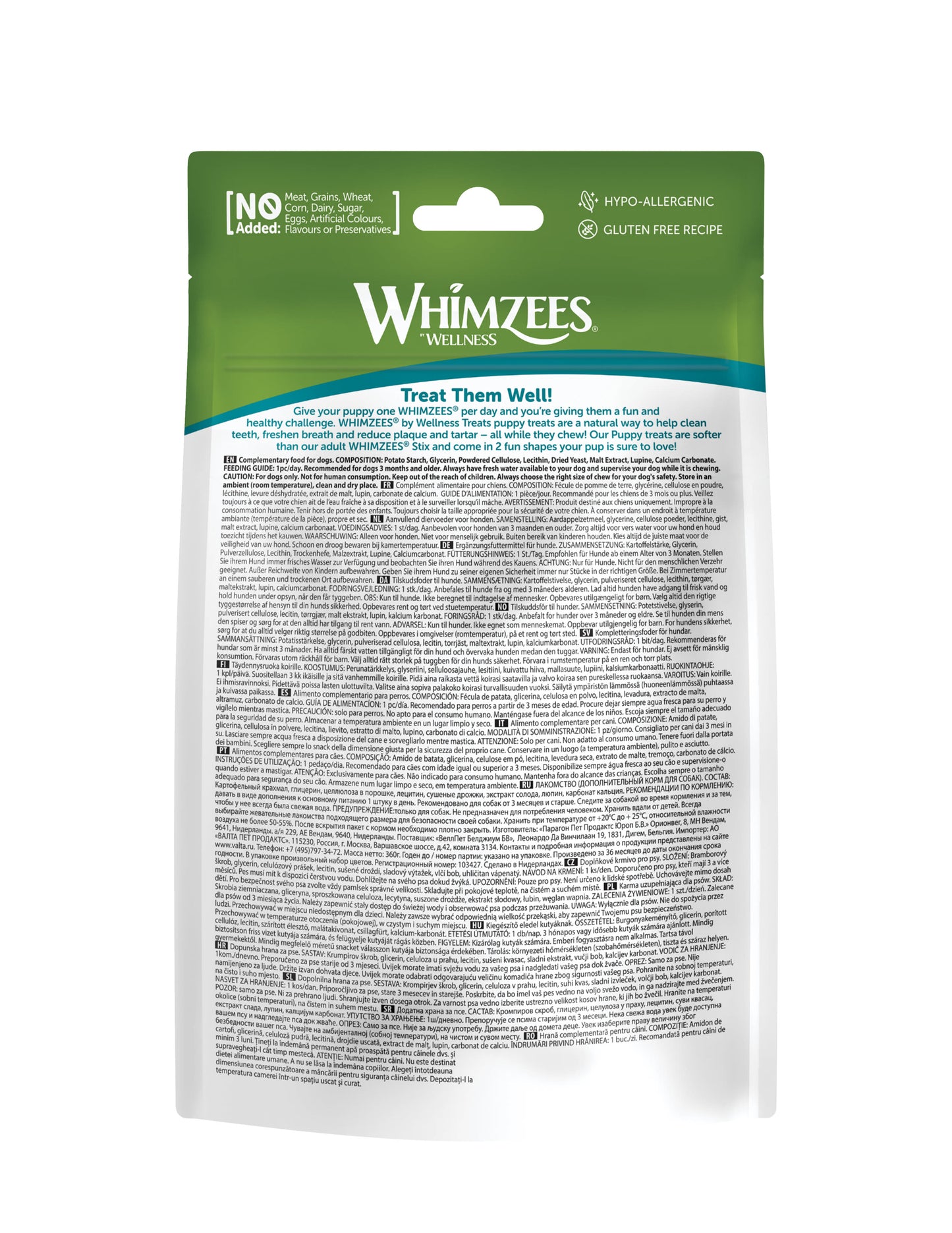 Whimzees Puppy Dental Dog Chew Treats - Medium/Large