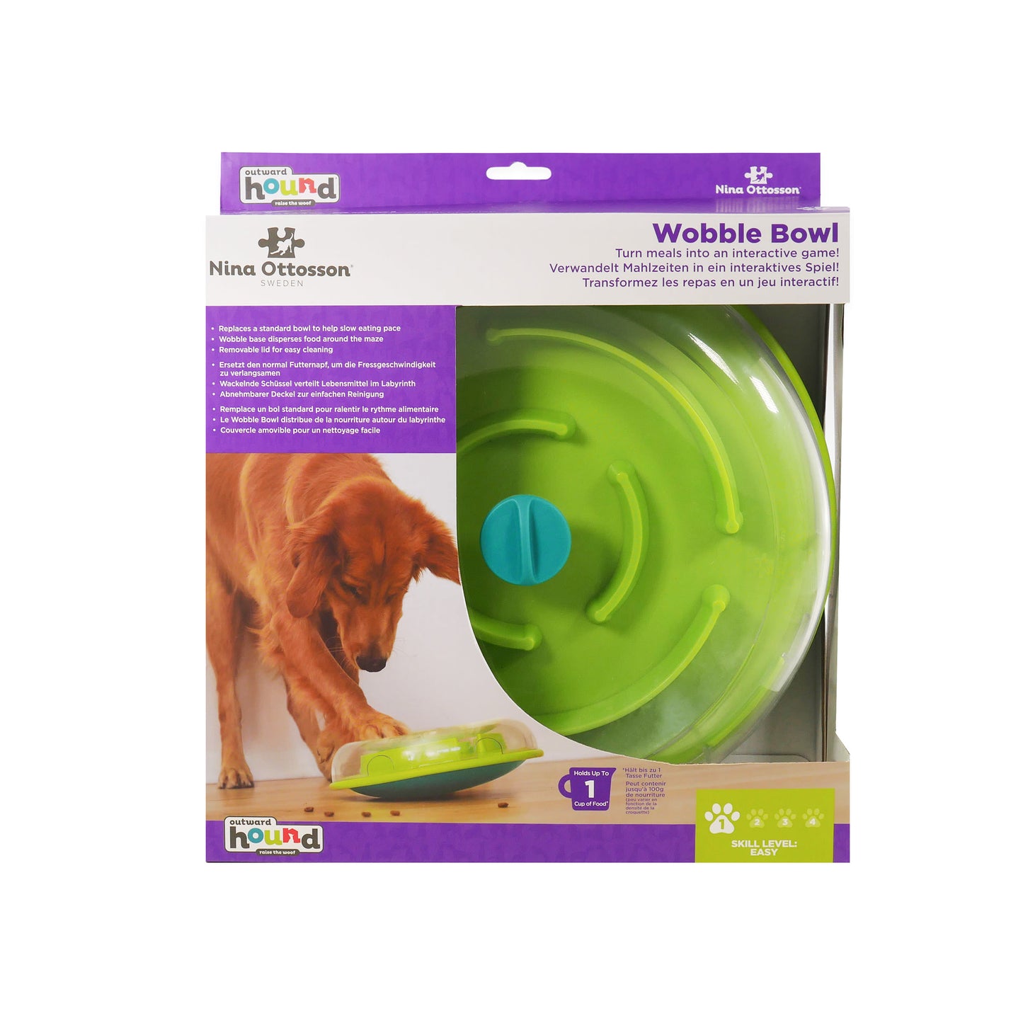 Nina Ottosson Wobble Bowl Puzzle Dog Toy