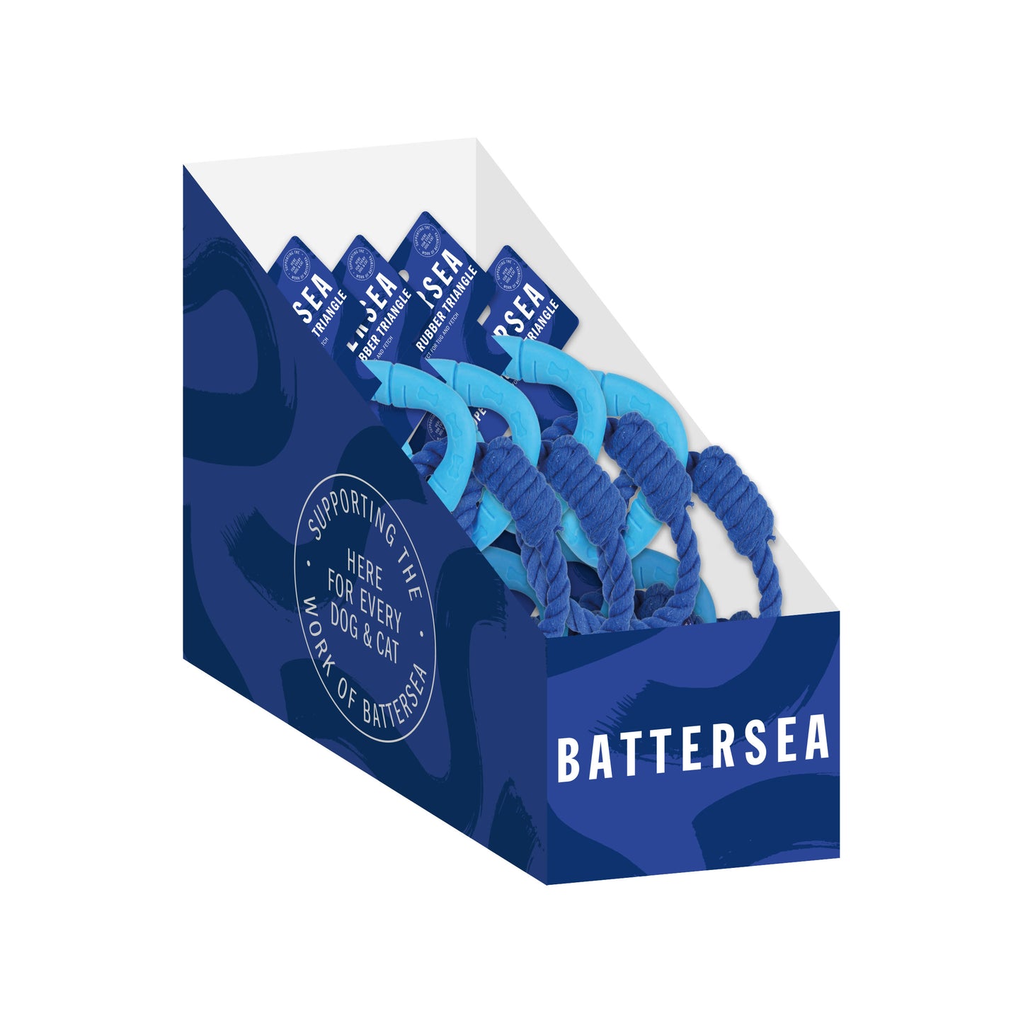 Rosewood Battersea Rope and TPR Triangle Chew Dog Toy