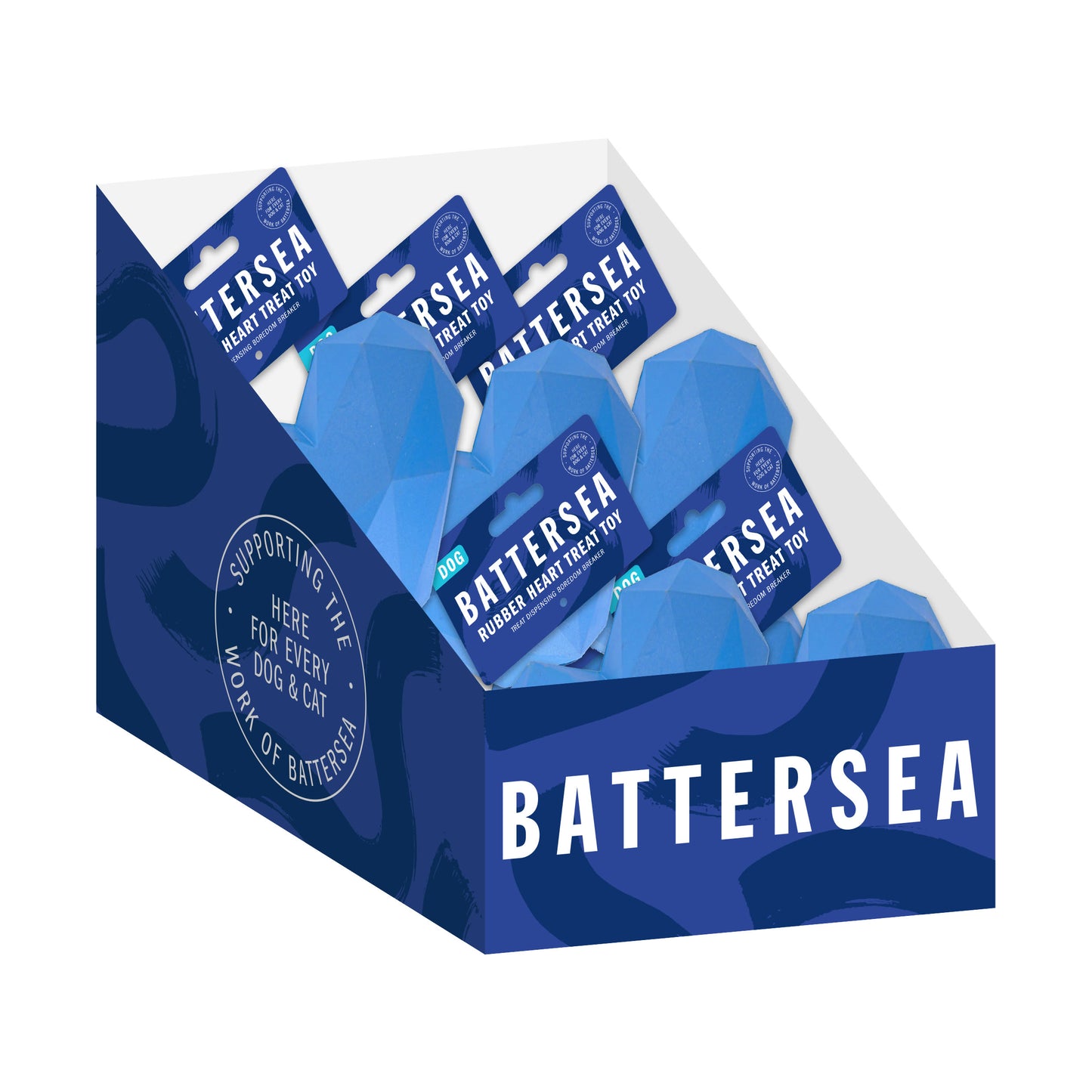 Rosewood Battersea Rubber Heart Treat Dog Toy