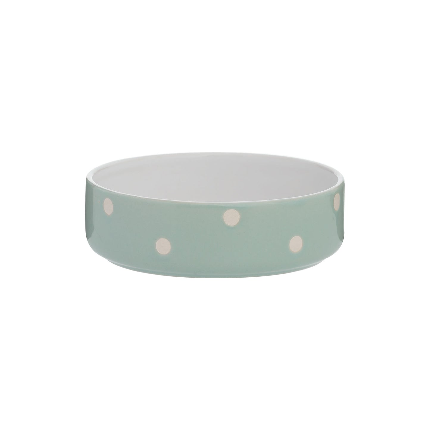 Mason Cash Polka Dot Sage Pet Bowl - 13cm