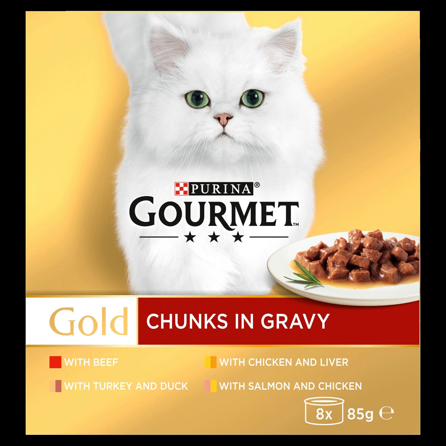 Gourmet Gold Chunks in Gravy Collection Wet Cat Food