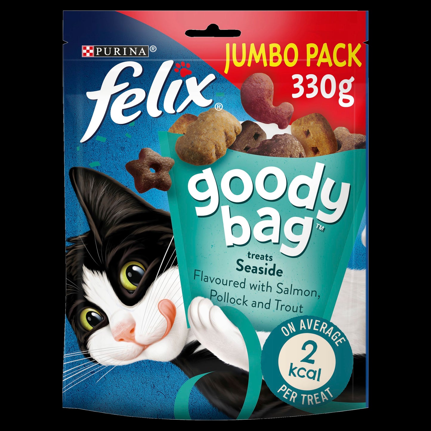 Felix Goody Bag Seaside Salmon, Pollock and Trout Adult Cat Treats