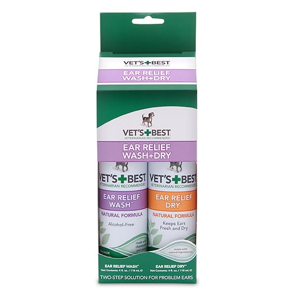 Vet's Best Dog Ear Wash & Dry Kit