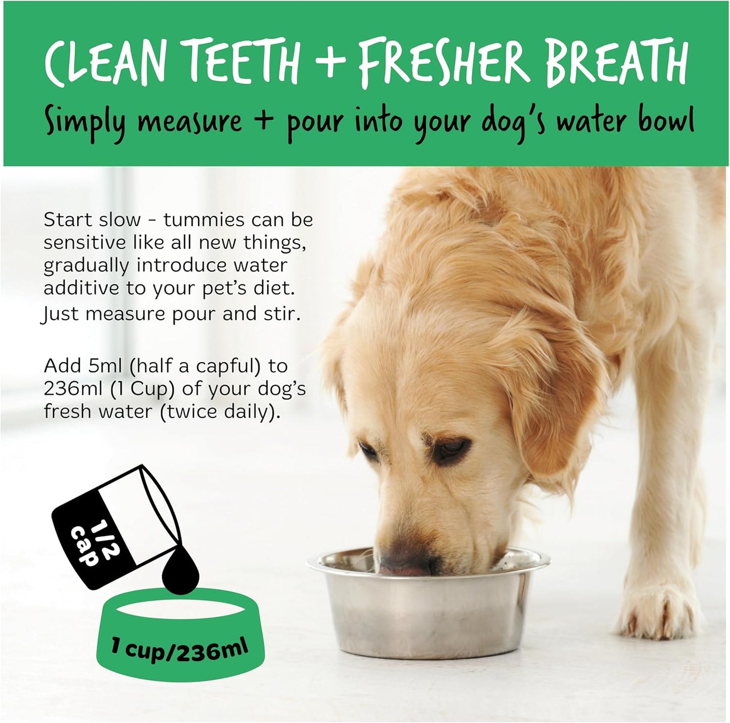 Bugalugs Dental Care Solution Water Additive for Dogs & Cats